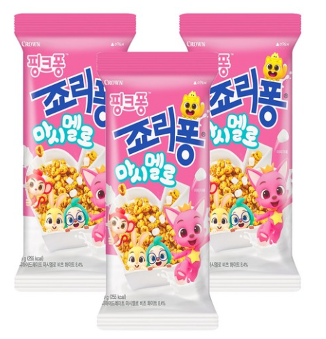 ✨우유에 타먹으면 환상! 그냥 먹어도 꿀맛! 핑크퐁 조리퐁 마시멜로의 무한 매력! 상품 이미지